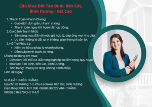 Cần Mua Đất Tân Định, Bến Cát, Bình Dương - Giá Cao